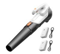 Litheli Soffiatore a batteria con turbocompressore 137 km/h, velocità dell'aria 604 m³/h, flusso d'aria, con 2 batterie da 2,0 Ah, adatto per la cura del giardino, la cura del prato e la rimozione