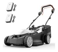 Litheli Tagliaerba Tosaerba a Batteria Semovente 43cm, 2x 20V Batterias 4.0Ah, Altezza Regolabile 25-75mm, Sacco 40L, per Prati Fino a 500m²