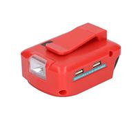 Lithium Battery USB Adapter Converter LED Work Light Belt Clamp (MIL Mivochi Red)