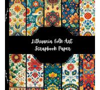 Lithuania Folk Art Scrapbook Paper, Europe Junk Journal Paper, Travel Decorative Paper, DIY Projects, Origami, Collage Sheets, Decoupage Paper, 10 Designs, Double Sided