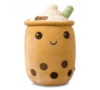 Lithyc Cuscino di Peluche Tazza da Tè Al Latte,Peluche Tazza da Tè Al Latte Perlato,Bubble Tea Pupazzo,Ottimo regalo per i tuoi cari e i tuoi amici (24cm - Marrone)