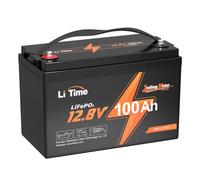 Litime 12V 100Ah TM Batteria al Litio, Batteria Lifepo4 Con Protezione dalle Basse Temperature, 4000+ Cicli, Batterie Lifepo4 100ah per Motori Trolling Barche Sistemi di Accumulo Energetico Domestico