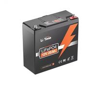 LiTime 12V 20Ah LiFePO4 Batteria con 20A BMS, 256W Potenza di Uscita, 4000 Cicli Profondi, Batterie Agli Ioni di Litio a Bassa Autoscarica per Ecoscandagli Illuminazione Giocattoli Campeggio