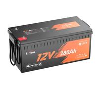 LiTime 12V 280Ah Batterie Litio Lifepo4 con Basse Temperature Protezione e 200A BMS, Potenza Di Carico Max 3584Wh, Batterie Litio 12v 280Ah per Caravan Trolling Motori Energetico Domestico