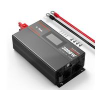 LiTime 2000W Inverter a Onda Sinusoidale Pura, Inverter con Prese di Corrente 2*AC, Schermo di Monitoraggio per lo Stato in Tempo Reale, Convertitore da 12VDC a 230VAC, per Caravanning