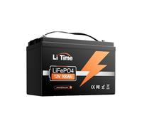 LiTime Batteria al Litio 12V 100Ah per Camper, Batteria LiFePO4 12V con Celle di V, Max 15000 Cicli, Energia 1280Wh, Adatta per Furgone Camperizzato, Impianti Solari, Barche, Fuori Rete