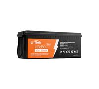 LiTime Batteria LiFePO4 12V 200Ah PLUS con BMS 200A, Batteria Litio 12V 200Ah Più Di 4000+ Cicli e 10 Anni Di Durata, MAX Potenza 2560W, per Caravan, Storaggio Energetico Domestico, Sistema Solare