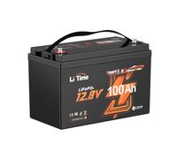 LiTime Batteria LiFePO4 Litio 12V 100Ah con Bluetooth OBM e Protezione Bassa Temperatura, Formato Group 31, BMS Integrato 100A, 15000 Cicli, per Motori Elettrici per Pesca, Camper, Barche, Nautico