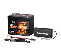LiTime Batteria Litio 12V 100Ah G24 con 14.6V 20A Caricabatteria per Camper