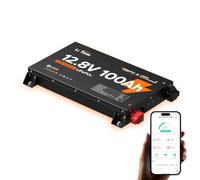 LiTime Batteria Litio 12V 100Ah SLIM con Autoriscaldamento per Pick-up, RV | Bluetooth, LiFePO4, Max 15000 Cicli, Energia 1280Wh, IP65, Protezione Basse Temperature, per Furgone Camperizzato, Camper