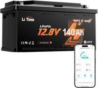 LiTime Batteria Litio 12V 140Ah H190 Sostituzione AGM Bluetooth per Camper | Max 15000 Cicli, 1920Wh, BMS 150 A, Leggera e Compatta, Batteria LiFePO4 12V per Furgone Camperizzato, RV, Barche (DIN H8 L5)