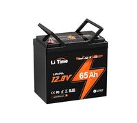 LiTime Batteria Litio LiFePO4 12V 65Ah per Sedia a Rotelle Elettrica, Gruppo 22NF Dimensione, 4000-15000 Cicli di vita e 10 Anni di Vita per Sedia Rotelle Elettrica, Scooter Mobilità, Campeggio