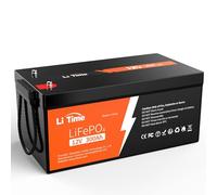 LiTime Batterie Lifepo4 Litio 12V 300Ah con BMS 200A, 15000+ Cicli, 10 Anni Di Vita Utile, Potenza Di Carico Max 2560W, 12V 300Ah Batteria Litio Per Caravan, Energetico Domestico, Sistemi Off-grid