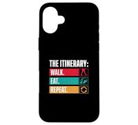 L'itinerario Passeggiata Mangia Ripeti Divertente Tour Guide Tour Guide Custodia per iPhone 16 Plus