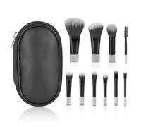 Litinliv 10 Pezzi Pennelli trucco,Set pennelli trucco,Set di pennelli da trucco da viaggio,Mini Set Di Pennelli Per Trucco,Set pennelli make up professionali,Per Fondotinta,Contorno Ombretto,Fard
