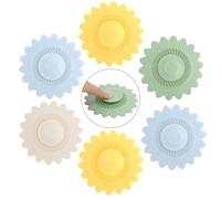 Litinliv 6 Pezzi Tappi per Vasca,Tappo di scarico in silicone,Coperchio tappo per tappo vasca, Filtro Universale Scarichi in Silicone,Tappo per lavabo con funzione di setaccio per capelli