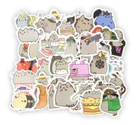Litinliv Adesivi Gatto Carino, Set di 100 Adesivi Divertenti a Forma di Gatto, Adesivi in Vinile Impermeabili, Adesivi Carini, per Bottiglia d'Acqua, Album Di Ritagli, Telefono