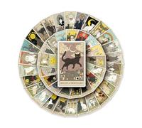 Litinliv Adesivi per Tarocchi, 78 Pezzi Adesivi Tarocchi Del Gatto, Impermeabili e Riutilizzabili, Set di Adesivi Retrò, Adatti per Decorazioni Fai Da Te, Bottiglie d'Acqua, Valigia, ecc.