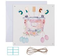 Litinliv Biglietti Auguri Biglietto con Busta, Portasoldi per Matrimonio, Regalo in Denaro, Biglietto di Auguri per Matrimonio, Biglietto Matrimonio Portasoldi, Biglietto Auguri Matrimonio Legno (B)