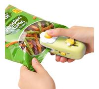 Litinliv Mini Sigillatore, Sigillatrice per Sacchetti 2 in 1 Ricaricabile, Saldatrice per Plastica con Taglierina Incorporata, Sigilla Sacchetti Gli Alimenti Freschi e Croccanti - Verde Germoglio