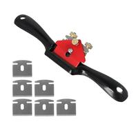 Litinliv Pialla a Coda Regolabile, Spokeshave con 6 Lame di Ricambio, Pialla Manuale con Base Piatta, Attrezzi Manuali Perfetto per Lavori in Legno, Legno e Lavorazione Del Legno