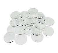 LITKO Basi in miniatura rotonde trasparenti | 1,5 mm di spessore | Supporti per figure circolari per personaggi da gioco e da collezione Wargamin