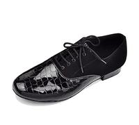 LITNERMIA Scarpe Stringate da Uomo Latin Jazz Modern Rumba Sala da Ballo Social Tango Scarpe da Ballo,ASM2301 Nero 2.5cm Tacco,41.5 EU