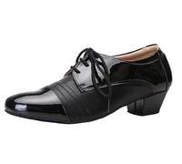 LITNERMIA Scarpe Stringate da Uomo Latin Jazz Modern Rumba Sala da Ballo Social Tango Scarpe da Ballo,ALD511 Nero 4.5cm Tacco,40 EU