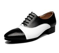 LITNERMIA Scarpe Stringate da Uomo Latin Jazz Modern Rumba Sala da Ballo Social Tango Scarpe da Ballo,ALD512 Suola in Gomma Nero 2.5cm Tacco,47 EU