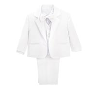 Lito Angels Abiti e Giacche Smoking Completo Elegante Matrimonio Cerimonia Battesimo per Bambino Bimbo Taglia 12-18 Mesi, Bianco 057