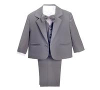 Lito Angels Abiti e Giacche Smoking Completo Elegante Matrimonio Cerimonia per Bambino Bimbo Taglia 18.24 Mesi, Grigio Antracite 057