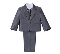 Lito Angels Abiti e Giacche Smoking Completo Elegante Matrimonio Cerimonia per Bambino Bimbo Taglia 3 Mesi, Grigio Ferro 057 (Etichetta in Tessuto 3M)