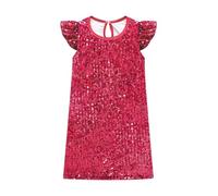 Lito Angels Abito con Paillettes per Bambina, Rosso, 2-3 Anni 98