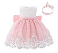 Lito Angels Abito in Pizzo Neonata Cerchietto, Rosa, 12-18 Mesi 86