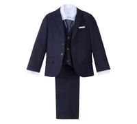 Lito Angels Completo Elegante 5 Pezzi per Bambino, Blu Navy, 9-10 Anni 140