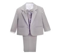 Lito Angels Completo Elegante per Bambino Bimbo, Smoking per Matrimonio Cerimonia, Taglia 9 Mesi, Grigio(Etichetta Numero 9M)