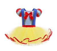 Lito Angels, Costume da ballerina e da principessa Biancaneve, con tutù, adatto per danza classica, per bambine di 18-24 mesi, giallo