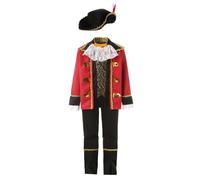 Lito Angels Costume da capitano pirata, set con cappello e giacca, per bambini, età 7-8 anni