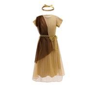Lito Angels Costume da dea greca Toga, per ragazze, stile antico imperatore romano Giulio Cesare, con corona di alloro dorato, per la scuola, per Halloween, per bambini, età 10-12 anni