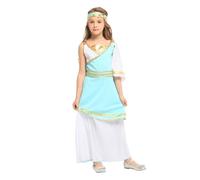 Lito Angels Costume da Dea Greca - Toga Romana per Bambina con Corona d'Alloro - Travestimento da Atena per Halloween e Recite - Età 9-10 Anni 140