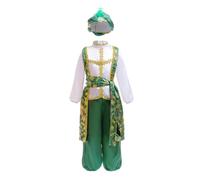 Lito Angels Costume da Principe Arabo Aladdin per Bambino, Set 4 Pezzi con Cappello Camicia Pantaloni Fusciacca per Settimana del Libro Halloween Carnevale, Età 7-8 Anni 128