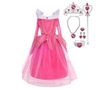 Lito Angels Costume da principessa da sogno, travestimento con accessori, per bambine, taglia 4-5 anni, 110, rosa