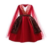 Lito Angels Costume da principessa guerriera Mulan, ispirato a Mulan, vestito lungo, per la Giornata mondiale del libro, Halloween, compleanno, eventi scolastici, età 11-12 anni
