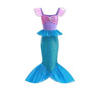 Lito Angels Costume da principessa, per feste di compleanno, per bambine, età 10-11 anni, colore: viola blu (etichetta numero 160)