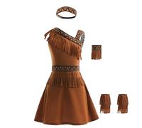 Lito Angels Costume da principessa Pocahontas, set con cerchietto e accessori, per bambine, età 2-3 anni, colore: marrone