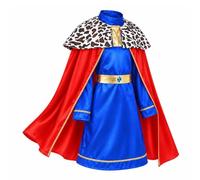 Lito Angels Costume da re per ragazzi Royal Robe Cape Belt Giornata | 3 pezzi abito reale, mantella con colletto a pois e cintura gioiello per la Giornata mondiale del libro