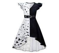 Lito Angels Costume Dama Bicolore per Bambina, Bianco e Nero, 11-12 Anni 152