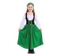 Lito Angels Costume Dirndl Bavarese per Bambina, Verde, 10-11 Anni 146