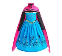 Lito Angels Costume Incoronazione con Mantello Principessa Elsa per Bambina, Vestito da Regina delle Nevi Regno di Ghiaccio, Taglia 4-5 Anni