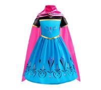 Lito Angels Costume Incoronazione con Mantello Principessa per Bambina, Vestito da Regina delle Nevi Regno di Ghiaccio, Taglia 3-4 Anni